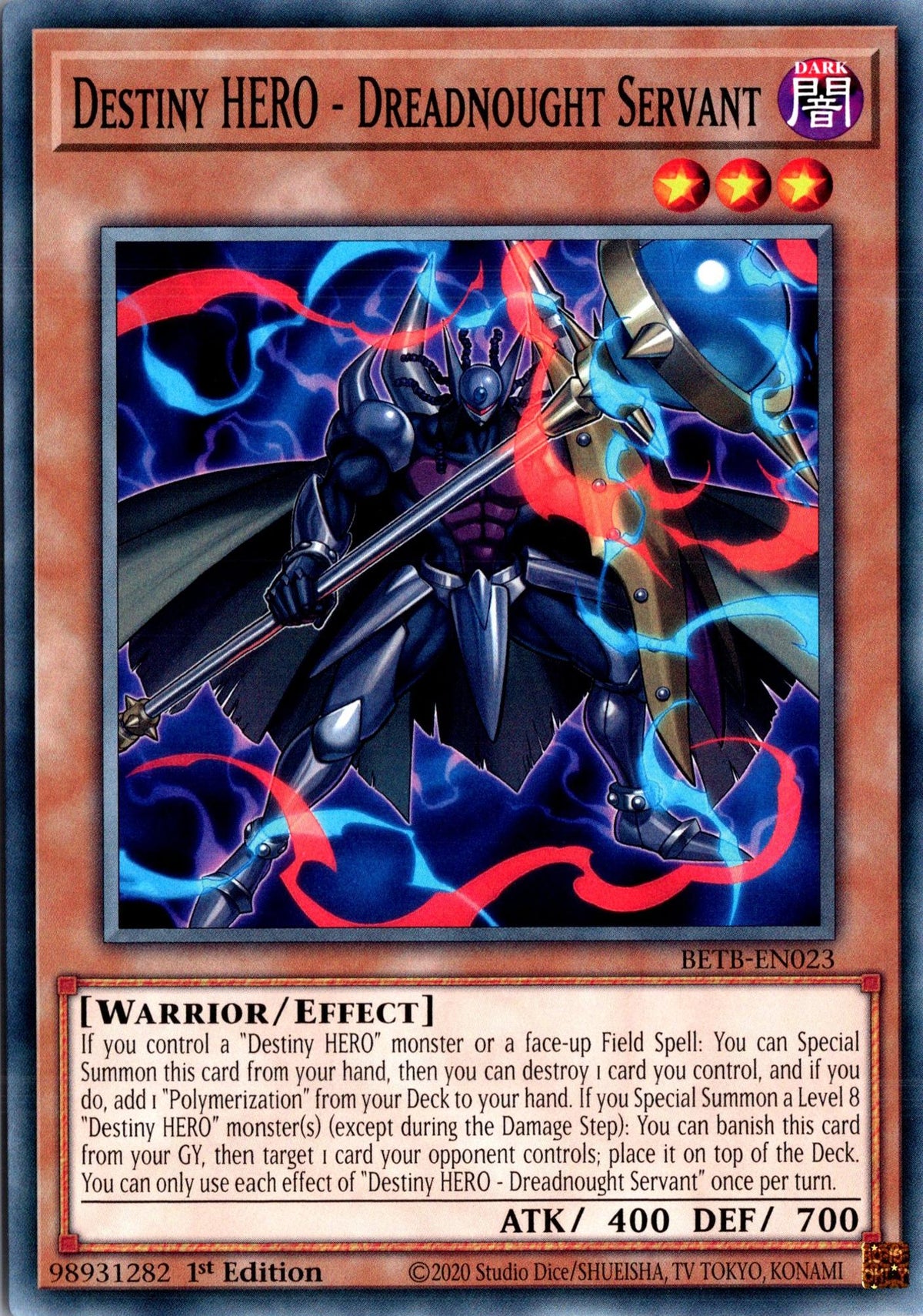 Destiny HERO - Dreadnought Servant - BETB-EN023 - 1st Edition - Common