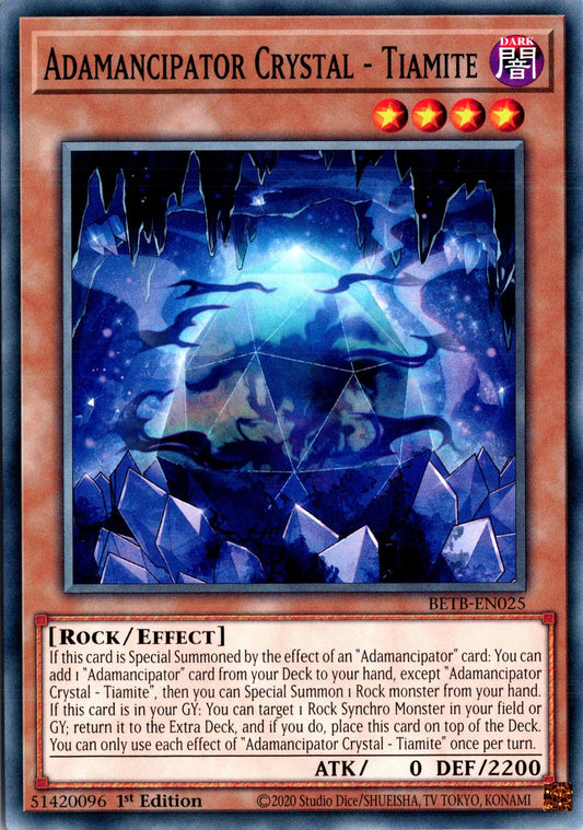 Adamancipator Crystal - Tiamite - BETB-EN025 - 1st Edition - Common