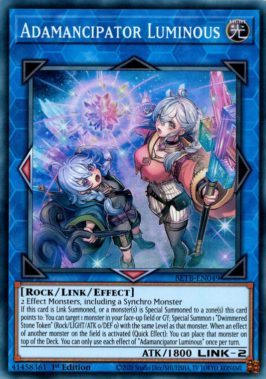 Adamancipator Luminous - BETB-EN049 - 1st Edition - Super Rare