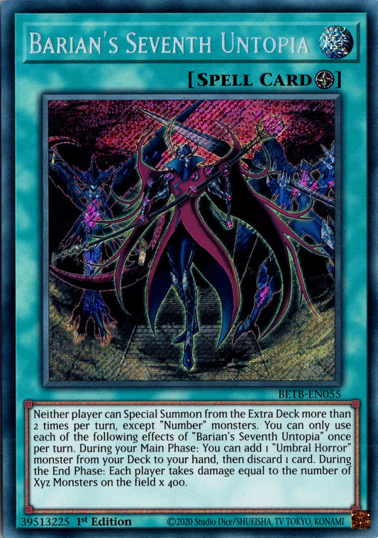 Barian's Seventh Untopia - BETB-EN055 - 1st Edition - Secret Rare