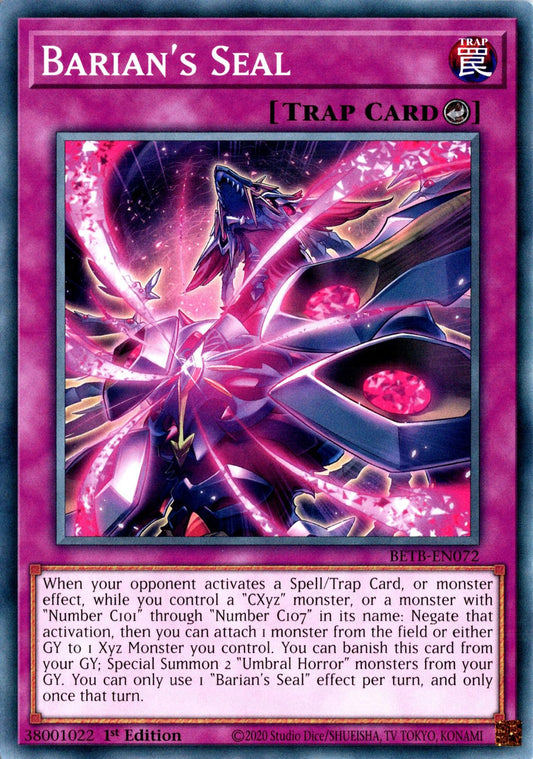 Barian's Seal - BETB-EN072 - 1st Edition - Common