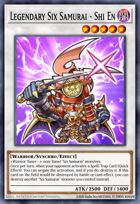Legendary Six Samurai - Shi En (Chibi artwork) - BLGG-EN007 - 1st Edition - Secret Rare