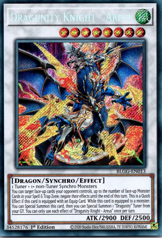 Dragunity Knight - Areus - BLGG-EN013 - 1st Edition - Secret Rare