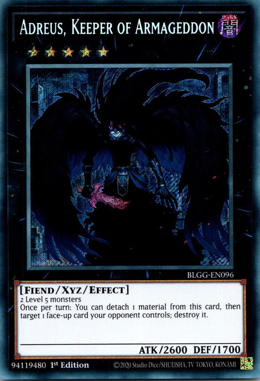 Adreus, Keeper of Armageddon - BLGG-EN096 - 1st Edition - Secret Rare