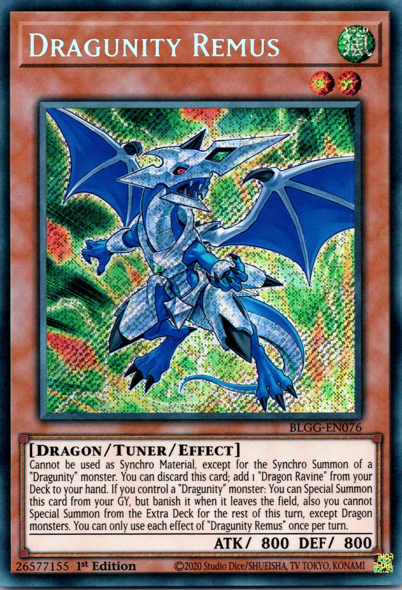Dragunity Remus - BLGG-EN076 - 1st Edition - Secret Rare