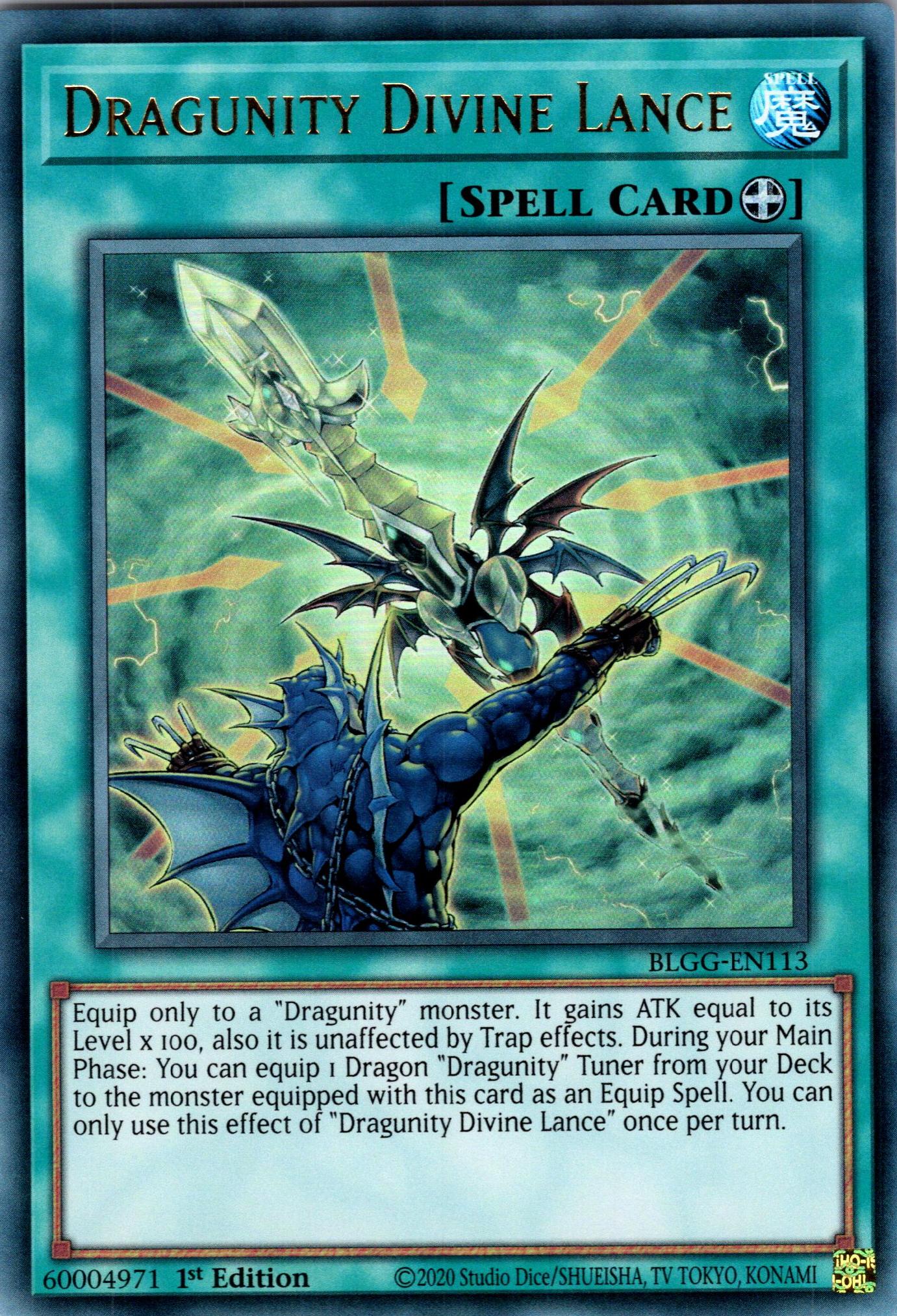 Dragunity Divine Lance - BLGG-EN113 - 1st Edition - Ultra Rare
