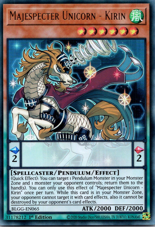 Majespecter Unicorn - Kirin - BLGG-EN065 - 1st Edition - Ultra Rare