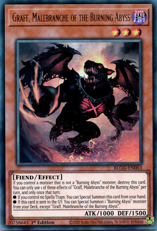 Graff, Malebranche of the Burning Abyss - BLGG-EN063 - 1st Edition - Ultra Rare
