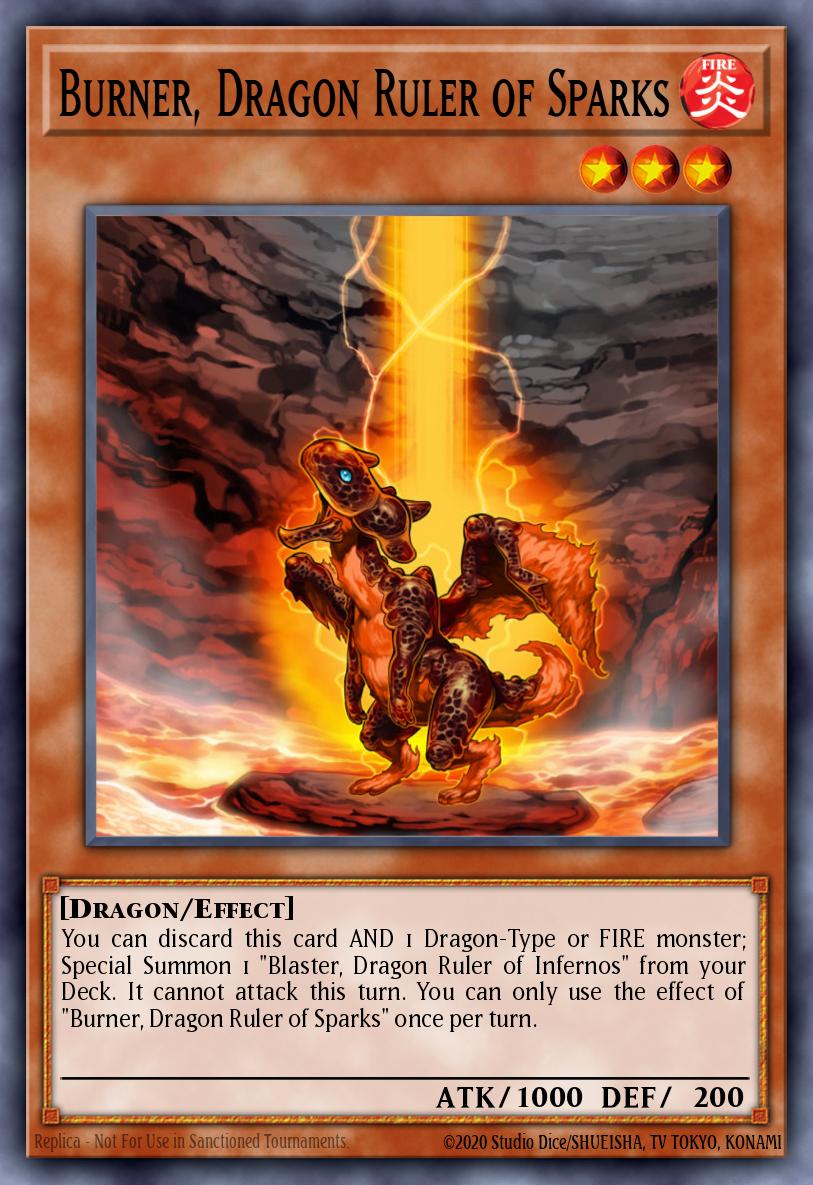 Burner, Dragon Ruler of Sparks - BLMM-EN123 - 1st Edition - Secret Rare