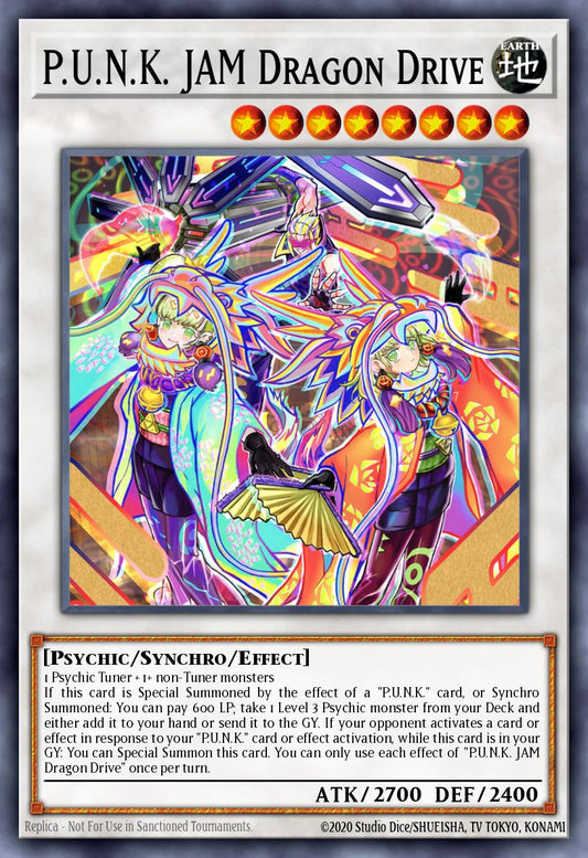 P.U.N.K. JAM Dragon Drive - BLMM-EN078 - 1st Edition - Emblazoned Ultra Rare