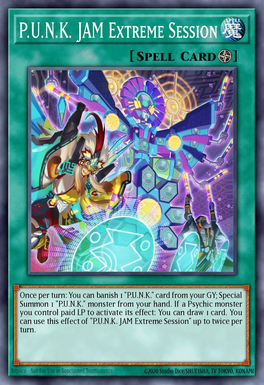 P.U.N.K. JAM Extreme Session - BLMM-EN080 - 1st Edition - Emblazoned Ultra Rare