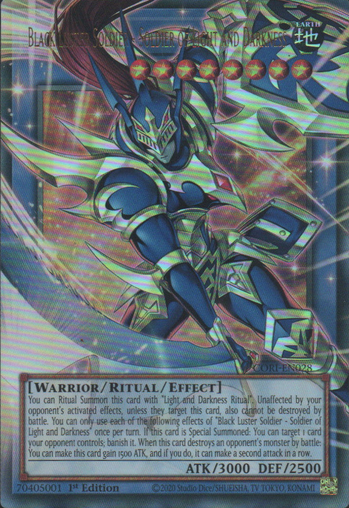Black Luster Soldier - Soldier of Light and Darkness (extended art) - CORI-EN028 - 1st Edition - Ultra Rare
