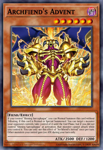 Archfiend's Advent - BLTR-EN046 - 1st Edition - Quarter Century Secret Rare