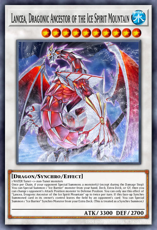 Lancea, Ancestral Dragon of the Ice Mountain - BLTR-EN005 - 1st Edition - Secret Rare