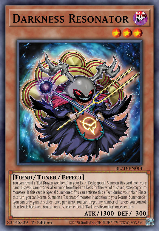 Darkness Resonator - BLZD-EN001 - 1st Edition - Super Rare