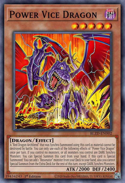 Power Vice Dragon - BLZD-EN002 - 1st Edition - Secret Rare