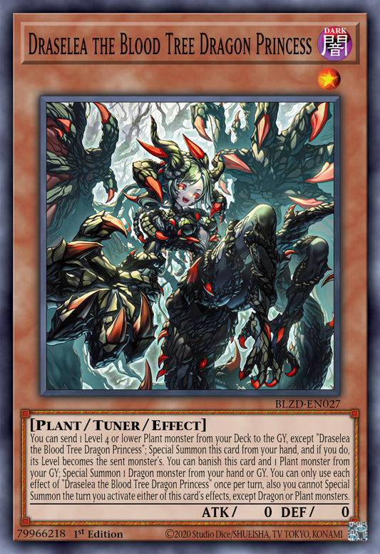 Princess Dracaena, the Thirsting Tree - BLZD-EN027 - 1st Edition - Secret Rare