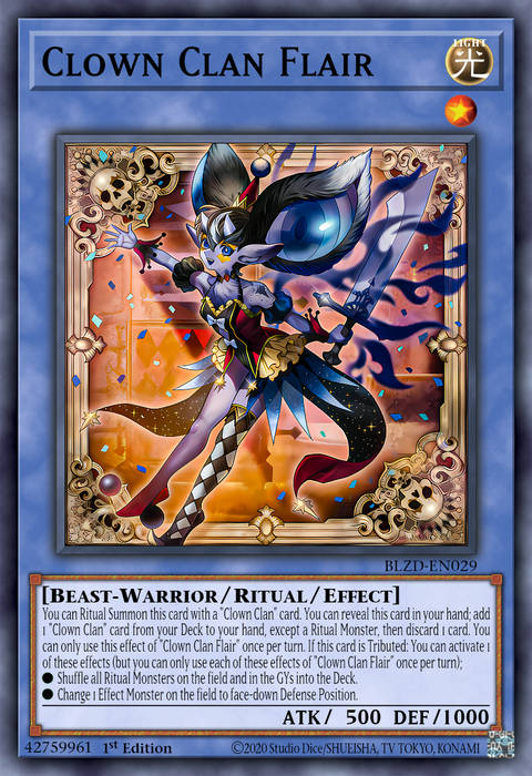 Clown Crew Flair - BLZD-EN029 - 1st Edition - Super Rare