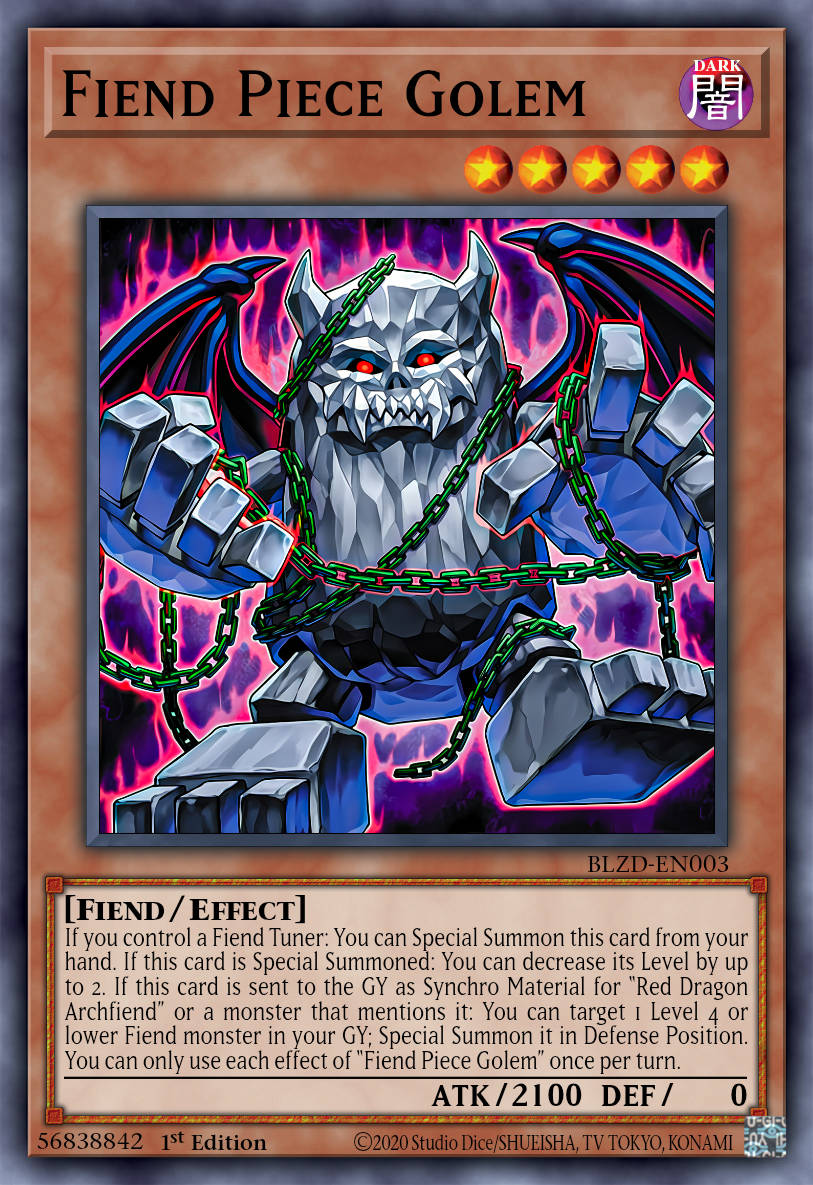 Fiend Piece Golem - BLZD-EN003 - 1st Edition - Common