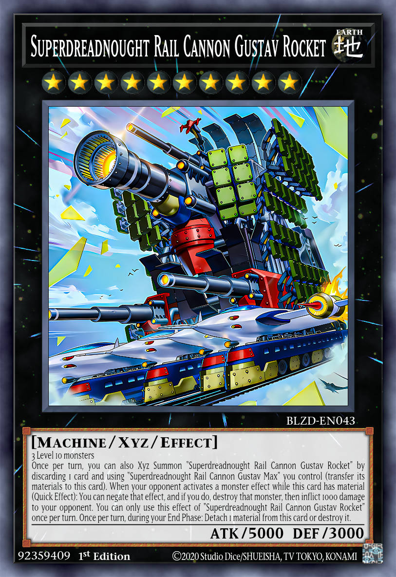Superdreadnought Rail Cannon Gustav Rocket - BLZD-EN043 - 1st Edition - Ultra Rare