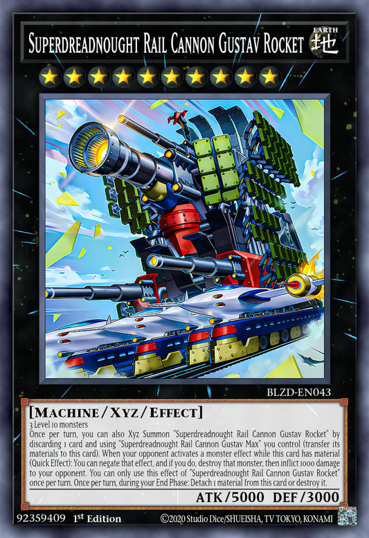 Superdreadnought Rail Cannon Gustav Rocket - BLZD-EN043 - 1st Edition - Ultra Rare