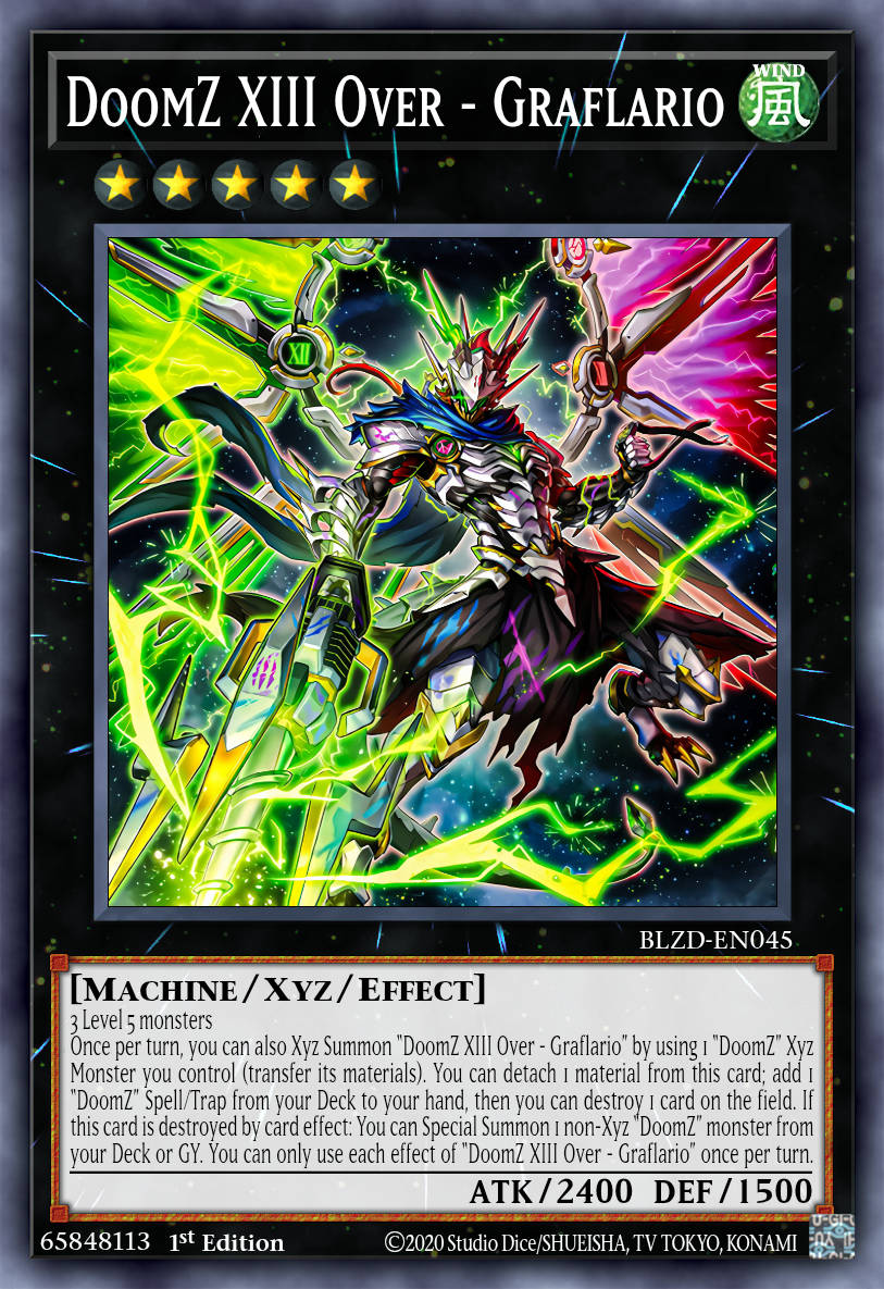 DoomZ XIII Over - Graflareio - BLZD-EN045 - 1st Edition - Ultra Rare