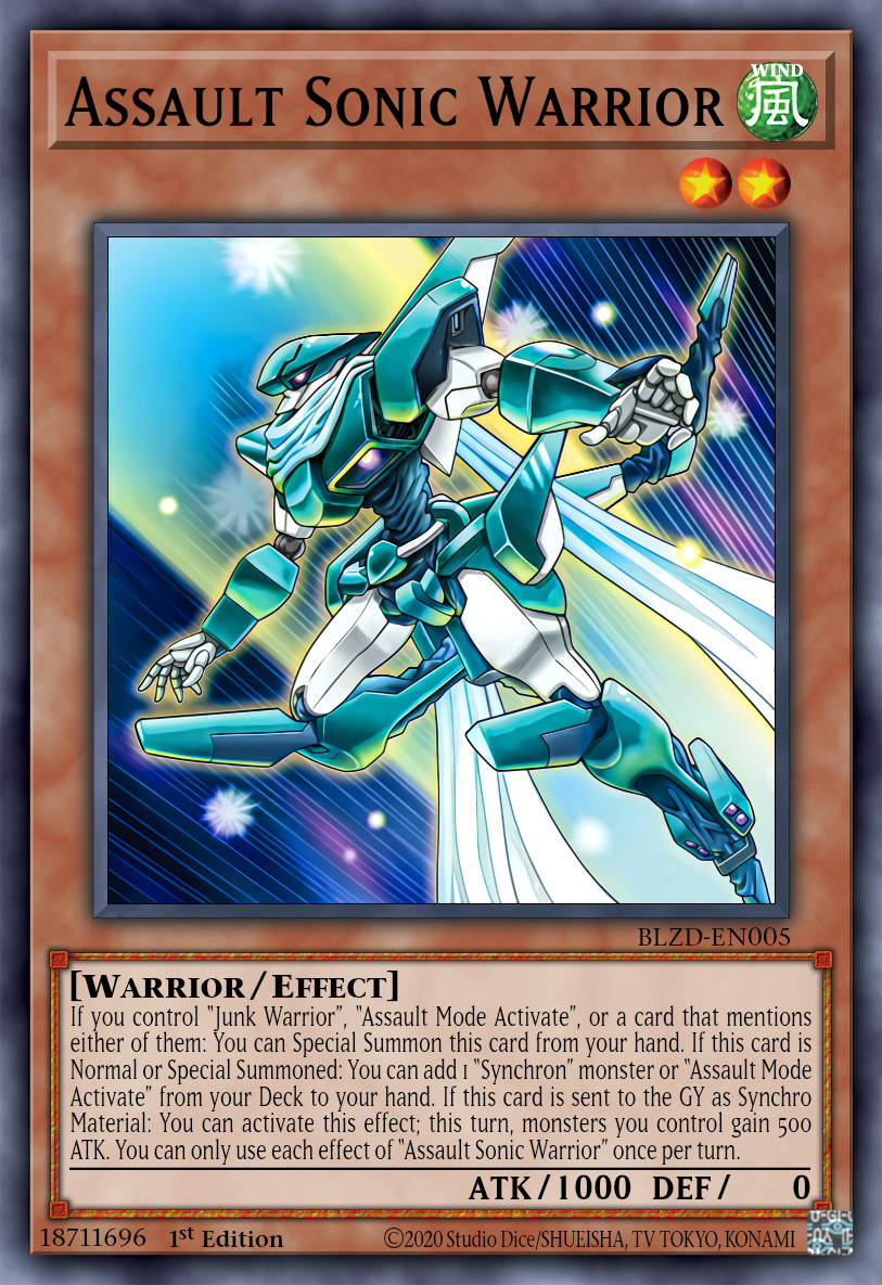 Assault Sonic Warrior - BLZD-EN005 - 1st Edition - Common