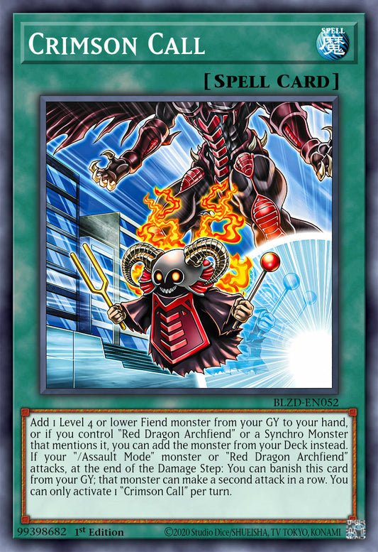 Crimson Call - BLZD-EN052 - 1st Edition - Common