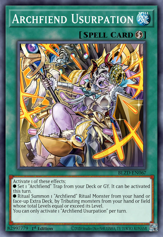 Archfiend's Usurpation - BLZD-EN067 - 1st Edition - Common