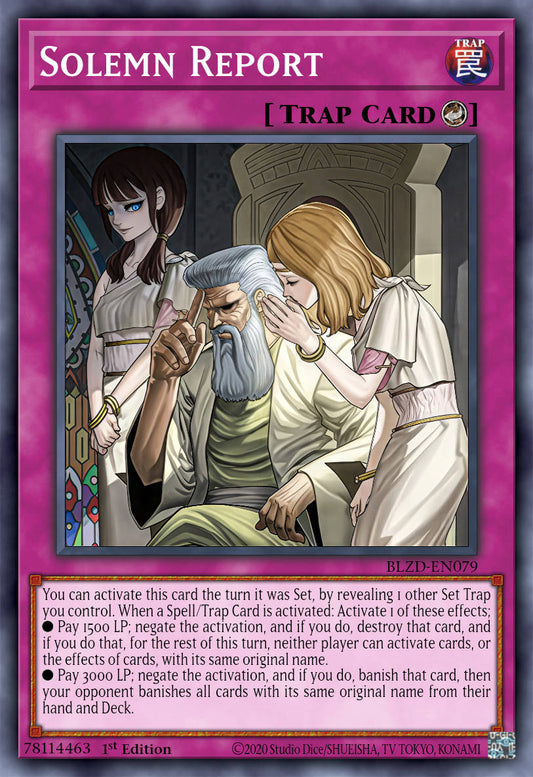 Solemn Accusation - BLZD-EN079 - 1st Edition - Secret Rare