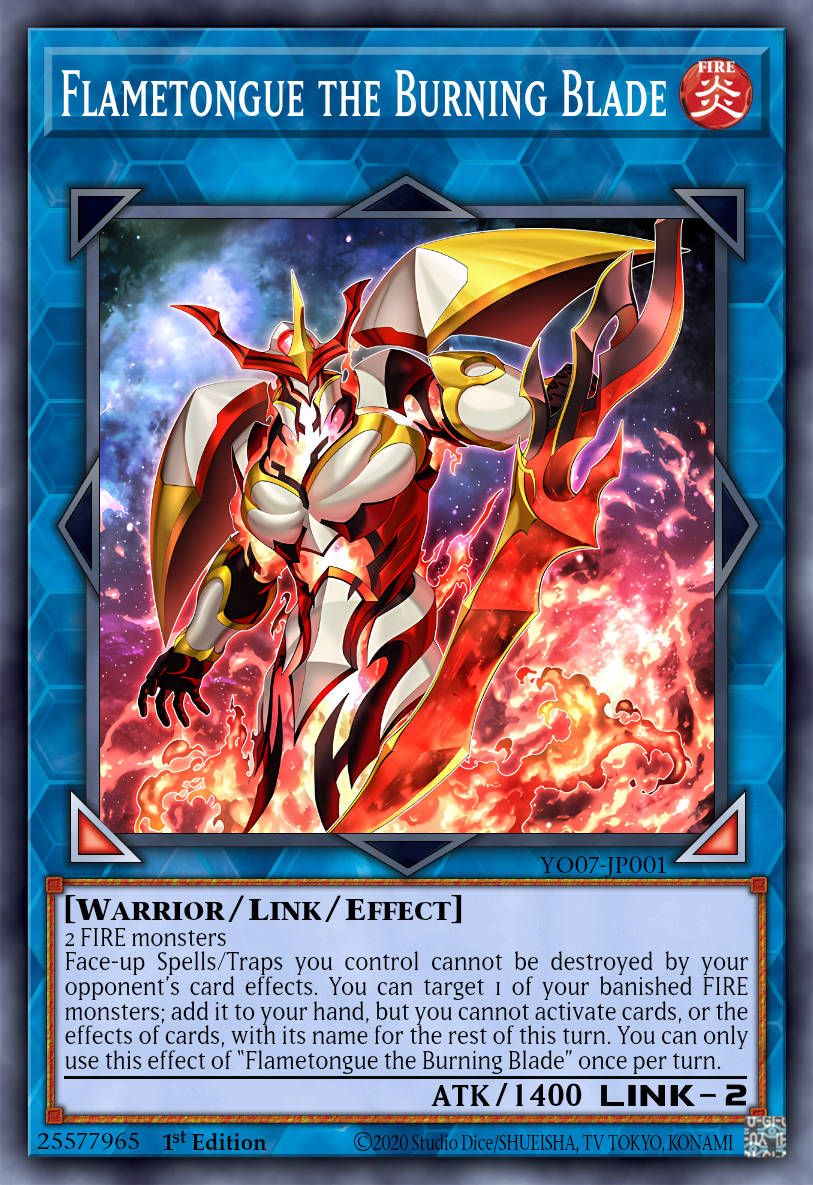 Flametongue the Burning Blade - BLZD-EN099 - 1st Edition - Super Rare