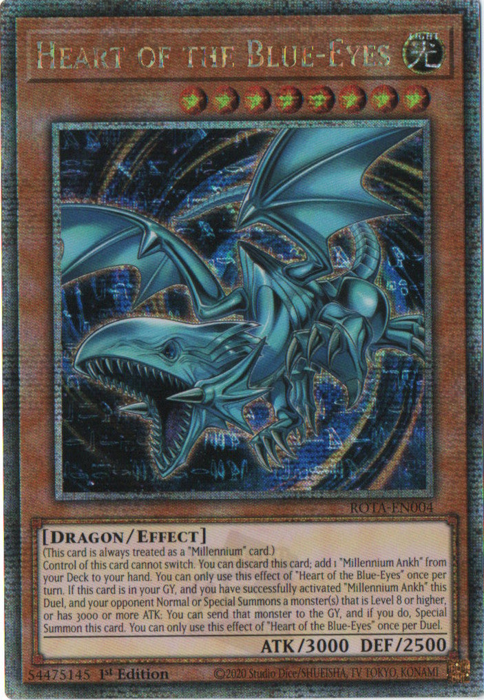 Heart of the Blue-Eyes - ROTA-EN004 - 1st Edition - Quarter Century Secret Rare