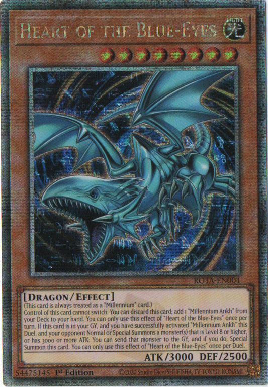 Heart of the Blue-Eyes - ROTA-EN004 - 1st Edition - Quarter Century Secret Rare