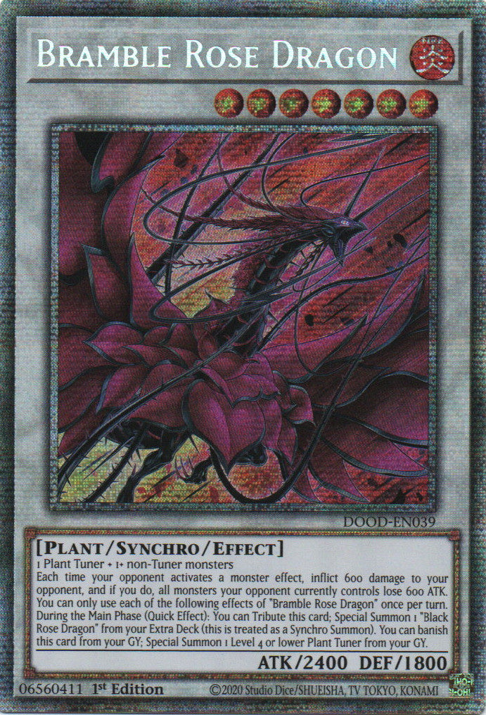 Bramble Rose Dragon - DOOD-EN039 - 1st Edition - Starlight Rare