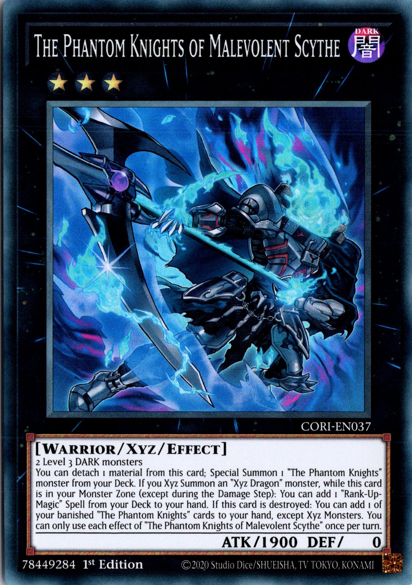 The Phantom Knights of Malevolent Scythe - CORI-EN037 - 1st Edition - Super Rare