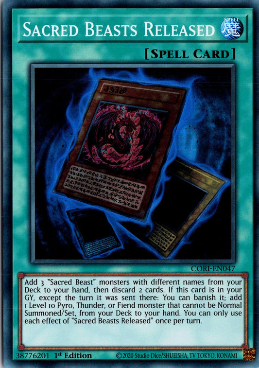 Sacred Beasts Released - CORI-EN047 - 1st Edition - Super Rare