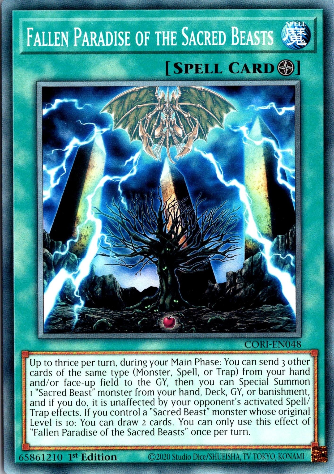 Fallen Paradise of the Sacred Beasts - CORI-EN048 - 1st Edition - Common