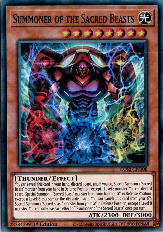 Summoner of the Sacred Beasts - CORI-EN008 - 1st Edition - Super Rare