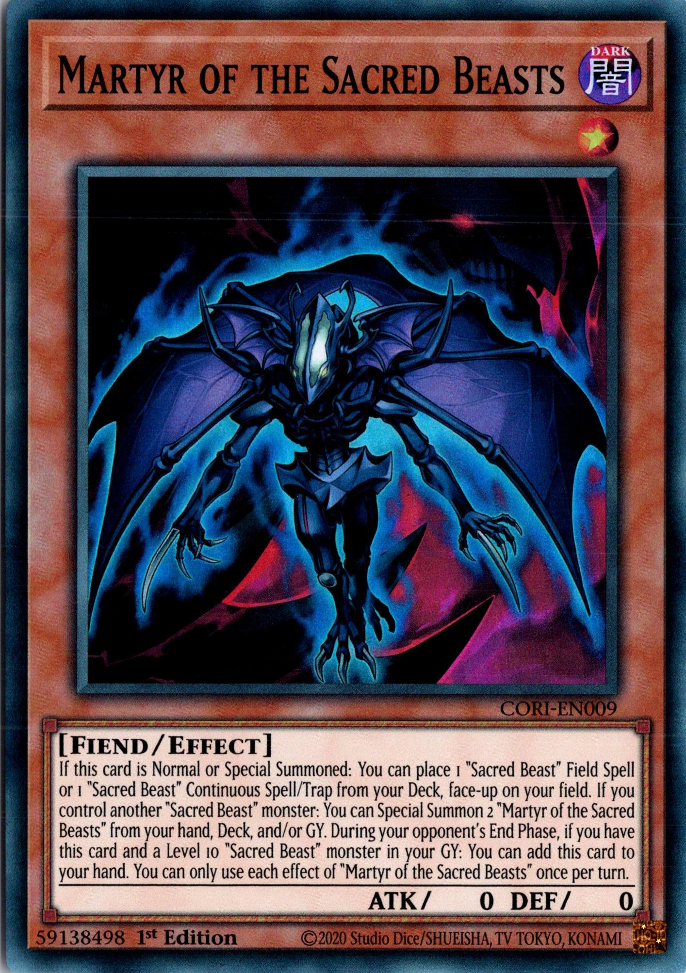 Martyr of the Sacred Beasts - CORI-EN009 - 1st Edition - Super Rare