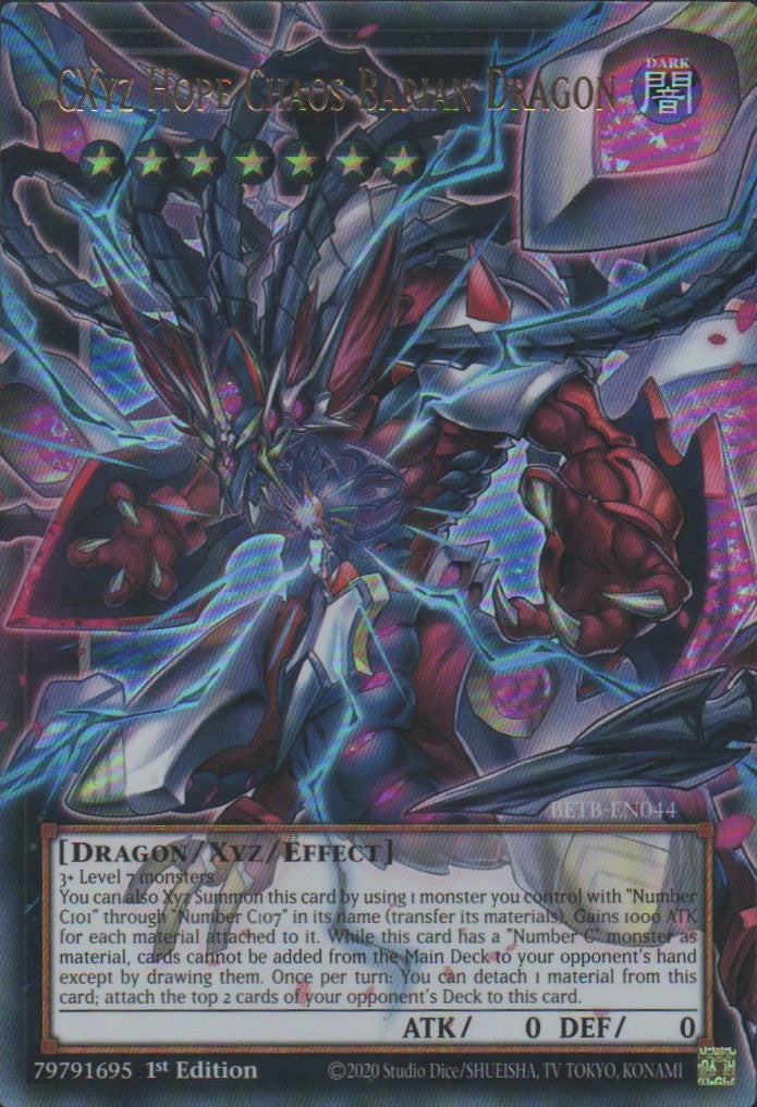 CXyz Hope Chaos Barian Dragon (extended art) - BETB-EN044 - 1st Edition - Ultra Rare