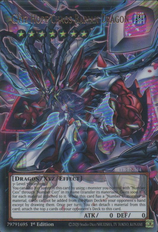 CXyz Hope Chaos Barian Dragon (extended art) - BETB-EN044 - 1st Edition - Ultra Rare