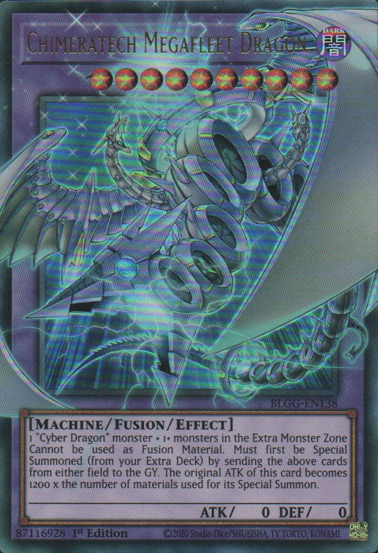 Chimeratech Megafleet Dragon (extended art) - BLGG-EN138 - 1st Edition - Ultra Rare