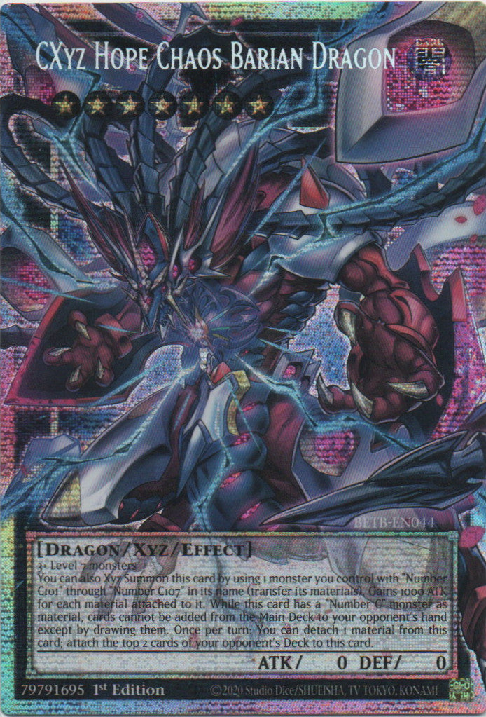 CXyz Hope Chaos Barian Dragon (extended art) - BETB-EN044 - 1st Edition - Starlight Rare