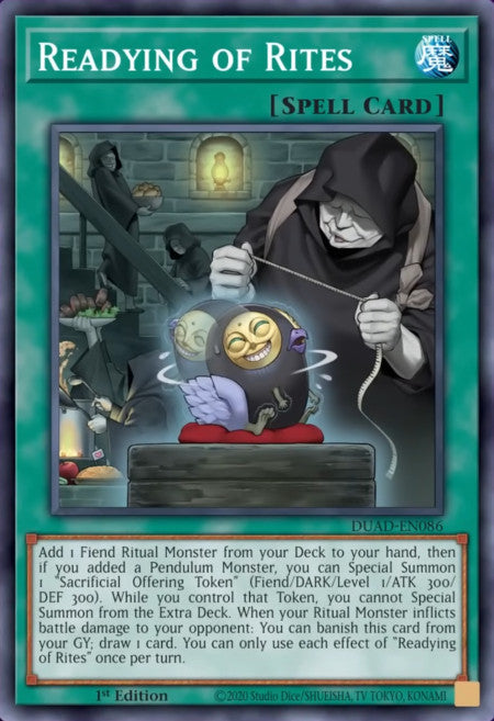 Readying of Rites - DUAD-EN086 - 1st Edition - Super Rare