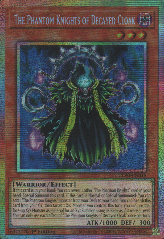 The Phantom Knights of Decayed Cloak - CORI-EN018 - 1st Edition - Starlight Rare