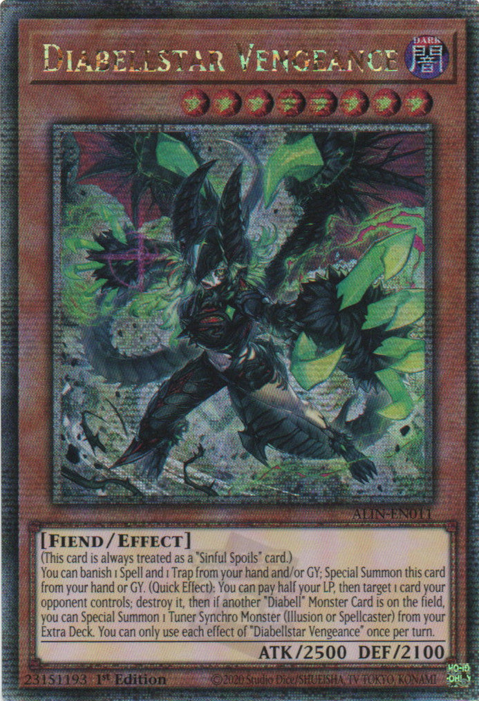 Diabellstar Vengeance - ALIN-EN011 - 1st Edition - Quarter Century Secret Rare