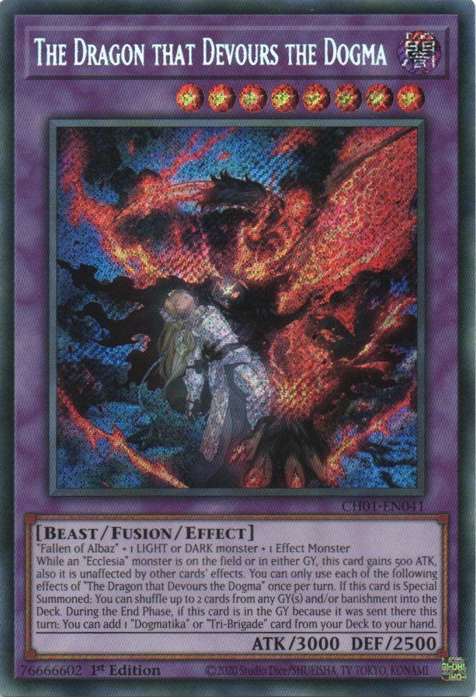 The Dragon that Devours the Dogma - CH01-EN041 - 1st Edition - Secret Rare