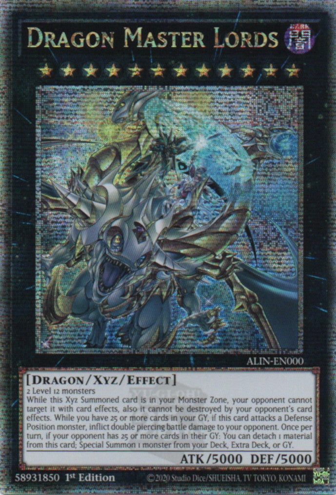 Dragon Master Lord - ALIN-EN000 - 1st Edition - Quarter Century Secret Rare