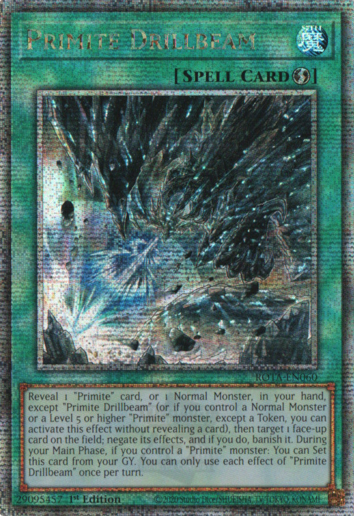 Primite Drillbeam - ROTA-EN060 - 1st Edition - Quarter Century Secret Rare