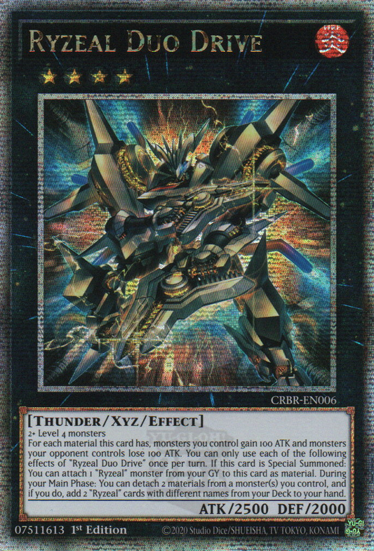 Ryzeal Duo Drive - CRBR-EN006 - 1st Edition - Quarter Century Secret Rare